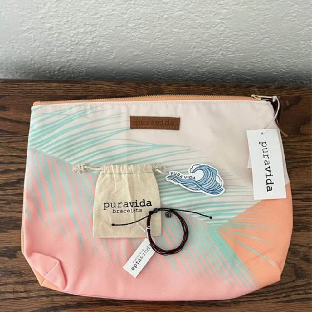 Pura Vida Bracelet and Pouch Bundle Brand New